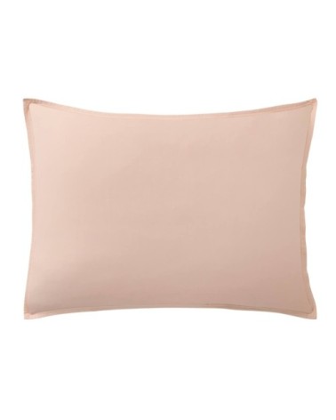 Taie d'oreiller percale de coton rose 50x70 cm