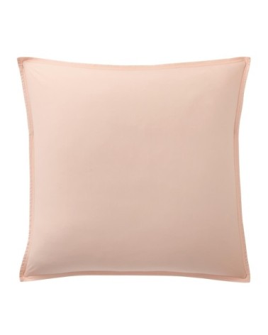 Taie d'oreiller percale de coton rose 65x65 cm