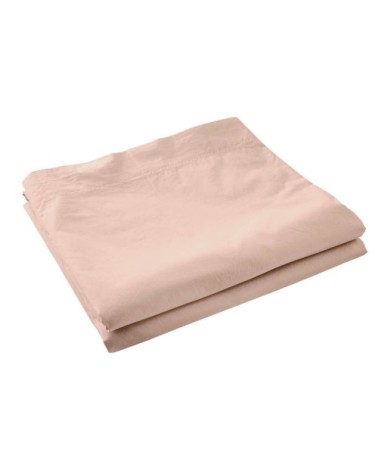 Taie d'oreiller percale de coton rose 65x65 cm