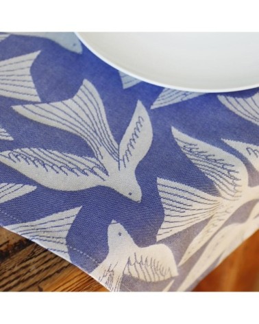 Torchon Coton Bleu 50x70 cm
