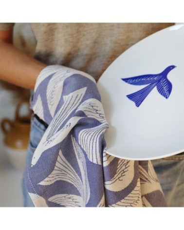 Torchon Coton Bleu 50x70 cm