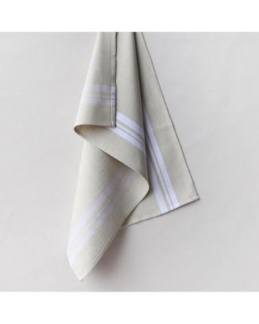 Torchon Coton et Lin Blanc 50x75 cm