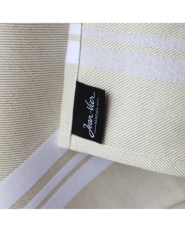 Torchon Coton et Lin Blanc 50x75 cm