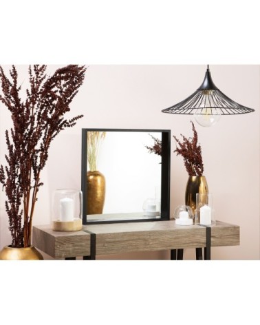 Miroir en matériaux synthétiques noir 50x50