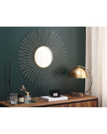 Miroir en métal doré 4x70