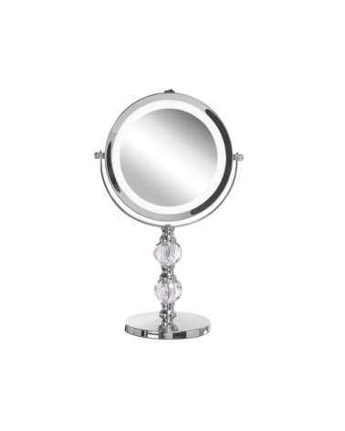 Miroir de table en métal argenté 34x18