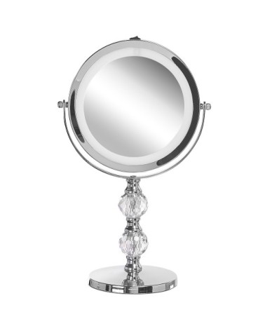 Miroir de table en métal argenté 34x18