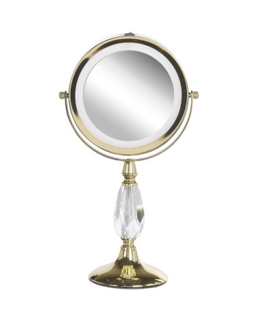 Miroir de table en métal doré 37x18