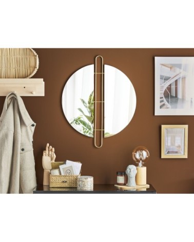 Miroir en métal doré 65x52