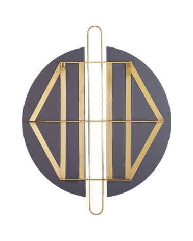 Miroir en métal doré 65x52