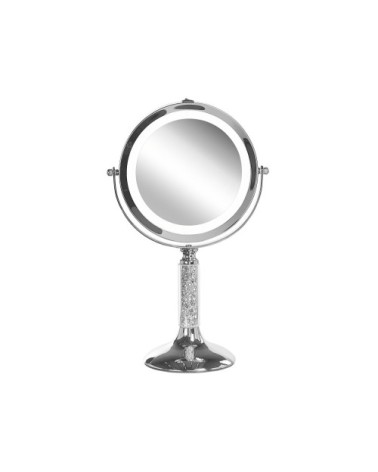 Miroir de table en métal argenté 34x18