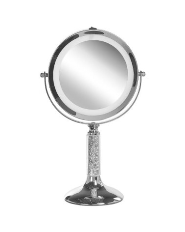 Miroir de table en métal argenté 34x18