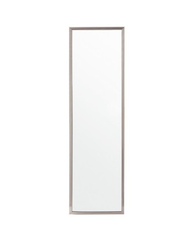 Miroir sur pied en matériaux synthétiques argenté 140x40