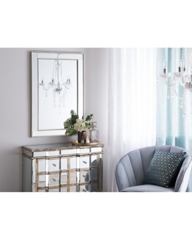 Miroir en matériaux synthétiques argenté 90x60