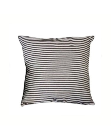 Housse de coussin en coton à rayures noir et blanc 40 x 40