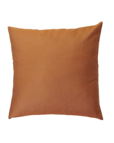 Housse de coussin en coton à rayures orange et vert 60 x 60