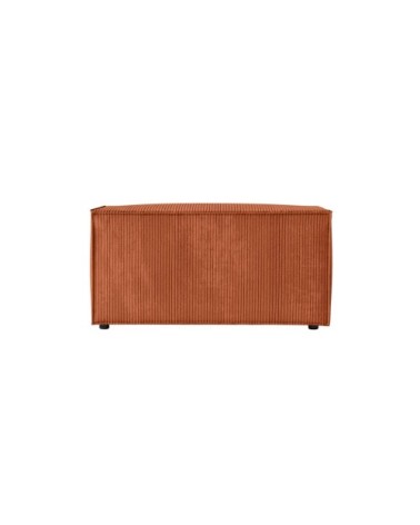 Pouf en velours côtelé - terracotta