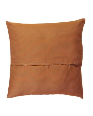 Housse de coussin en coton à rayures orange et vert 60 x 60