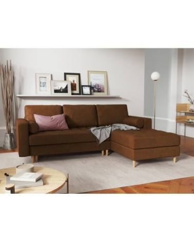 Canapé d'angle 5 places en imitation cuir cuir