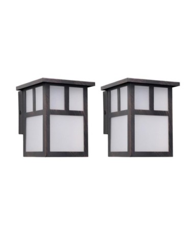 Applique murale extérieure style rustique IP23 Marron Rouille Osaka