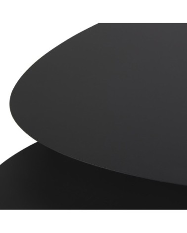 Tables basses gigognes de jardin en acier noir