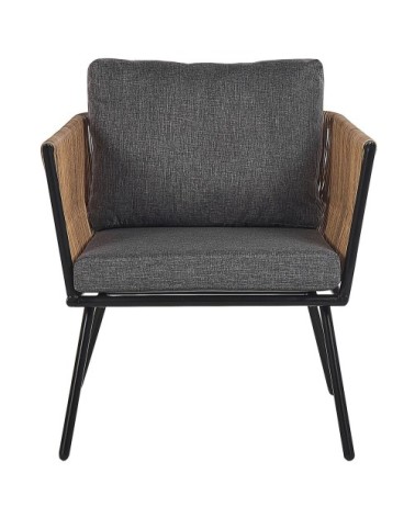 Salon de jardin bistrot effet rotin naturel