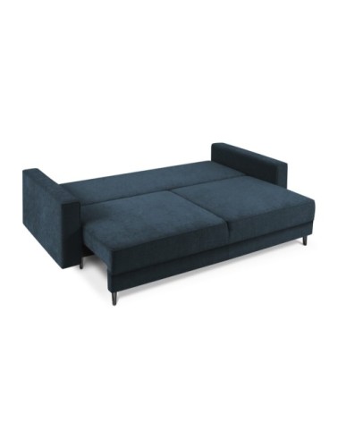 Canapé 3 places en tissu structuré bleu foncé