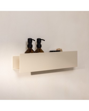 Porte savon en métal beige, 50x11 cm
