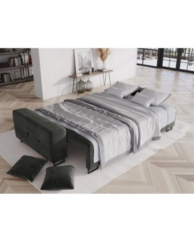 Canapé 3 places en velours gris