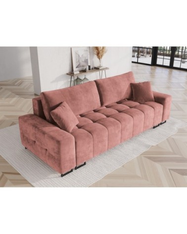 Canapé 3 places en velours pink