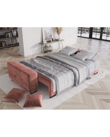 Canapé 3 places en velours pink