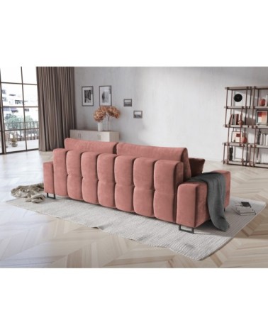 Canapé 3 places en velours pink