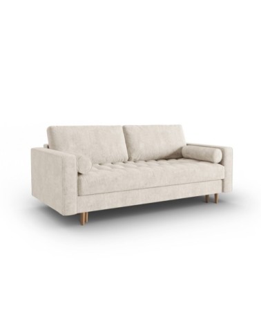Canapé 3 places en tissu structuré beige