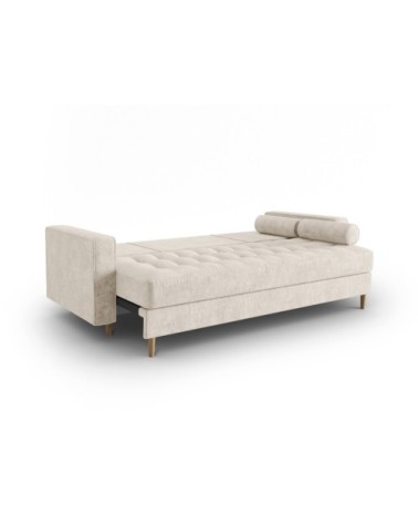 Canapé 3 places en tissu structuré beige