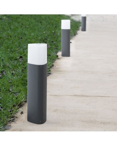 Projecteur aluminium gris 12x12x5 cm