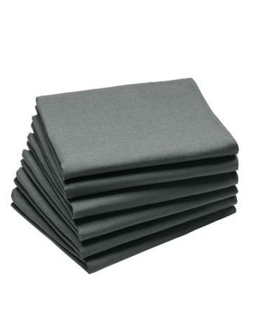 Serviette de table en Coton Anthracite 45x45 cm cm