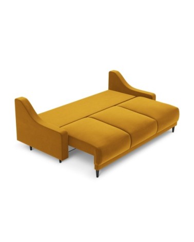 Canapé 3 places en velours jaune