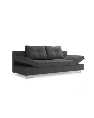 Canapé 2 places en tissu structuré noir