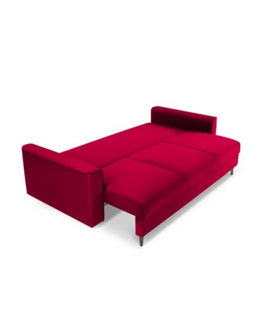 Canapé 3 places en velours rouge
