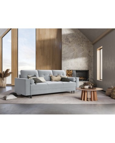 Canapé 3 places en velours bleu clair