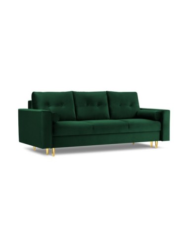 Canapé 3 places en velours vert bouteille