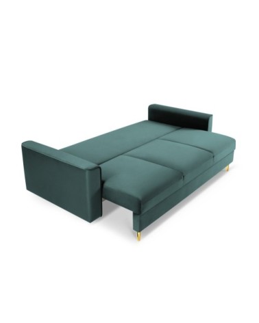 Canapé 3 places en velours pétrole