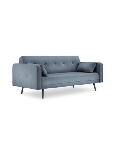 Canapé 3 places en velours bleu clair