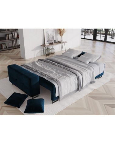 Canapé 3 places en velours bleu roi