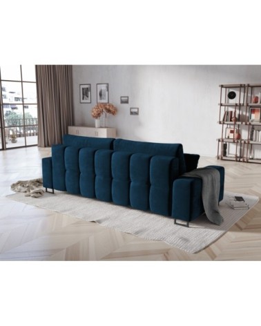Canapé 3 places en velours bleu roi
