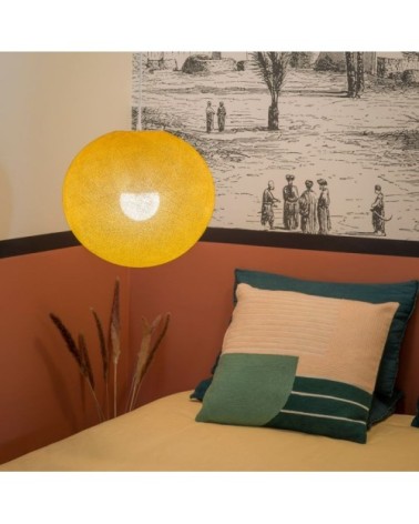 Suspension en fils tressés avec câble et rosace curry D36cm