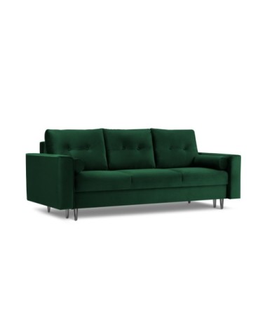 Canapé 3 places en velours vert bouteille