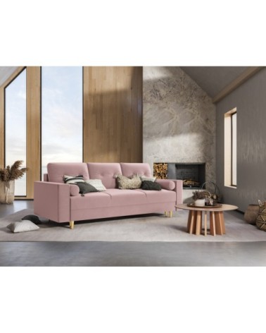 Canapé 3 places en velours lavande