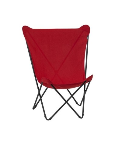 Fauteuil papillon en acier rouge l60xl78xh99
