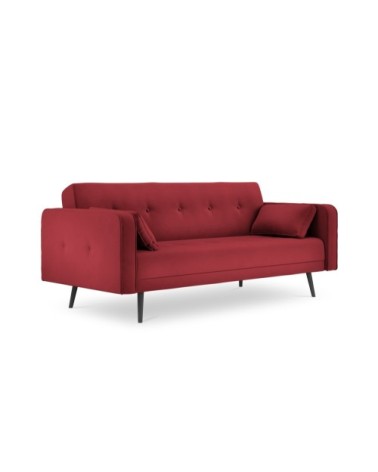 Canapé 3 places en velours rouge